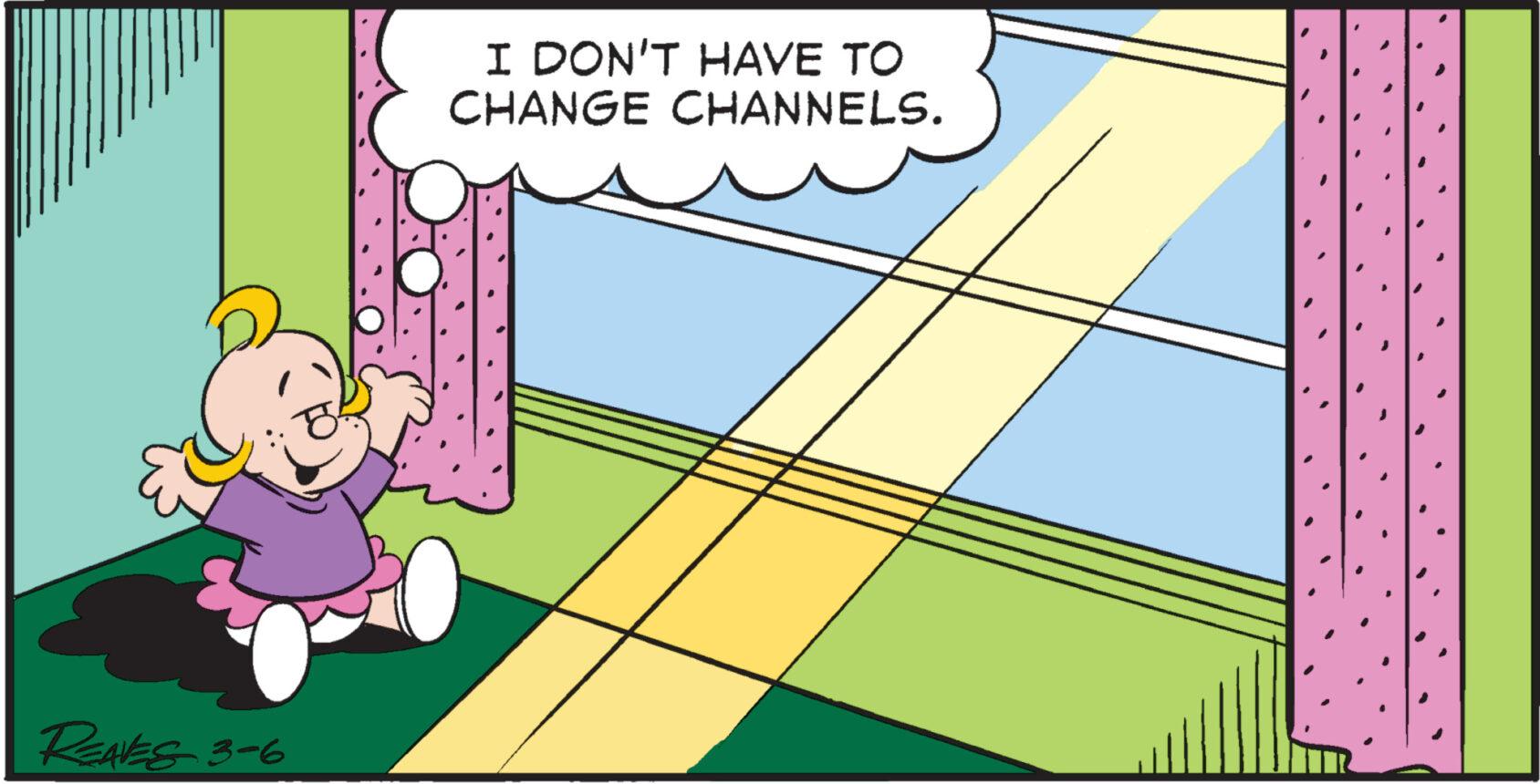 Fictional character OCR: REAVES 3-6 I DON'T HAVE TO CHANGE CHANNELS. REAVES 3-6 I DON'T HAVE TO CHANGE CHANNELS .