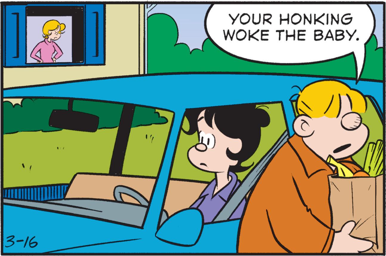 Happy OCR: 3-16 14 YOUR HONKING WOKE THE BABY. 3-16 14 YOUR HONKING WOKE THE BABY .