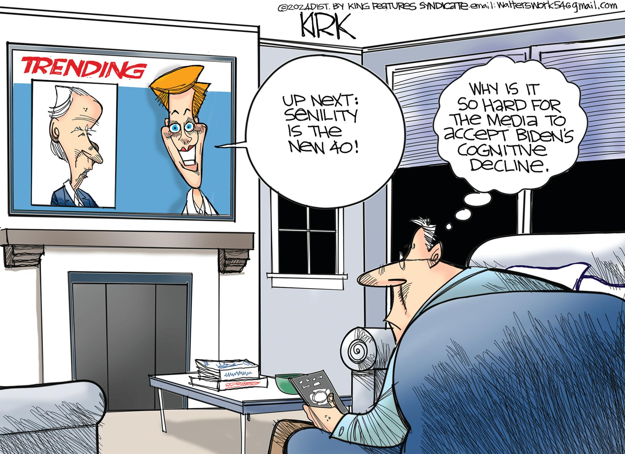Window OCR: ZOZADIST. BY KING FEATURES SYNDICATE email: Walterswork546gmail.com KRK TRENDING UP NEXT: SENILITY IS THE NEW 40! WHY IS IT So HARD FOR THe Media To accept BIDEN'S COGNITIVE DECLINE. wwwwwwwww ZOZADIST . BY KING FEATURES SYNDICATE email : Walterswork546gmail.com KRK TRENDING UP NEXT : SENILITY IS THE NEW 40 ! WHY IS IT So HARD FOR THe Media To accept BIDEN'S COGNITIVE DECLINE . wwwwwwwww