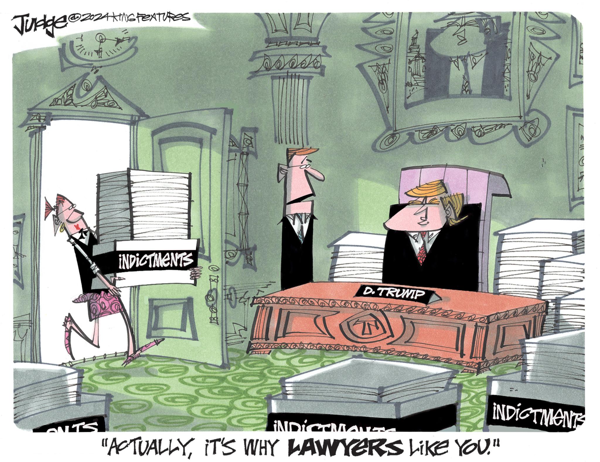 Table OCR: 1 ?Z024HING FEATURES Judge@2024 SULTS [** INDICTMENTS 0 J sesso WYK WWW* D. TRUMP T COTOXOP Coastaa vo G INDICTMAUSA "ACTUALLYIT'S WHY LAWYERS Like YOU." ARME ?? INDICTMENT 1 ?Z024HING FEATURES Judge @ 2024 SULTS [ ** INDICTMENTS 0 J sesso WYK WWW * D. TRUMP T COTOXOP Coastaa vo G INDICTMAUSA " ACTUALLYIT'S WHY LAWYERS Like YOU . " ARME ?? INDICTMENT