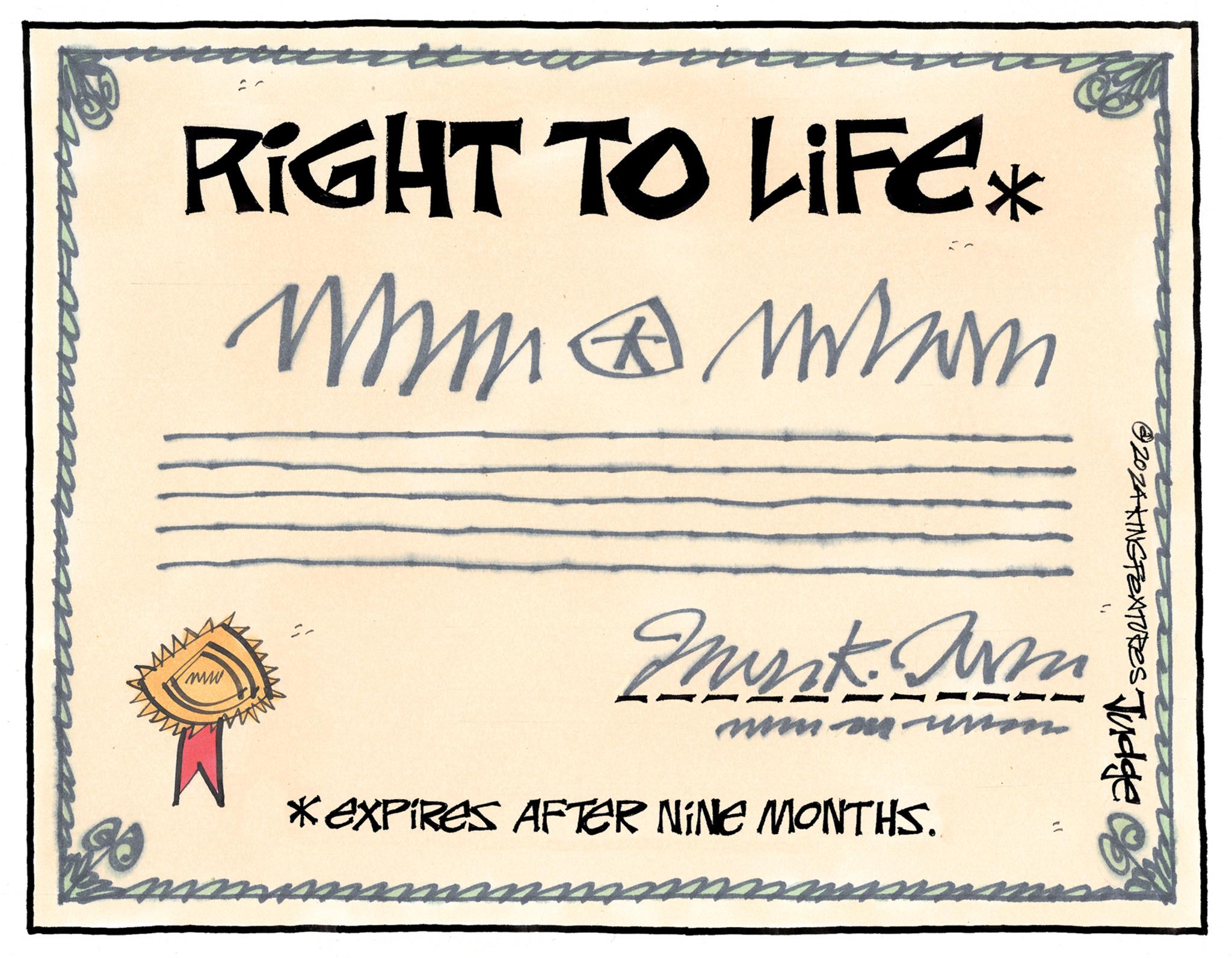 Letter OCR: m RIGHT TO LIFC* 1 MAN ww 2- Mink. Tum nummer un *eXPIRES AFTER NINE MONTHS. n wmmmmmmmmmm © 20 ZA KING FEATURES Judge m RIGHT TO LIFC * 1 MAN ww 2 Mink . Tum nummer un * eXPIRES AFTER NINE MONTHS . n wmmmmmmmmmm © 20 ZA KING FEATURES Judge
