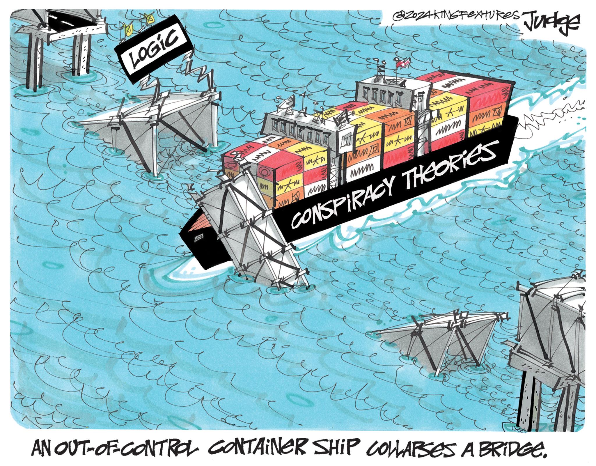 Slope OCR: ?? ?? . LOGIC ???? ww www (@ZOZAKING FEATURES Judge MWW www www MX-AM m www CONSPIRACY THEORIE'S ? ??? ??? e AN OUT-OF-CONTROL CONTAINER SHIP COLLAPSES A BRIDGE. ? ? ? ? . LOGIC ???? ww www ( @ZOZAKING FEATURES Judge MWW www www MX - AM m www CONSPIRACY THEORIE'S ? ??? ??? e AN OUT - OF - CONTROL CONTAINER SHIP COLLAPSES A BRIDGE .