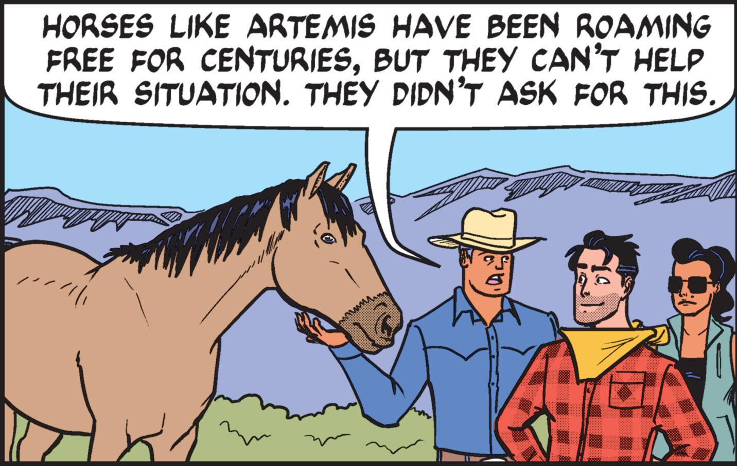 Gesture OCR: HORSES LIKE ARTEMIS HAVE BEEN ROAMING FREE FOR CENTURIESBUT THEY CAN'T HELP THEIR SITUATION. THEY DIDN'T ASK FOR THIS. 14 HORSES LIKE ARTEMIS HAVE BEEN ROAMING FREE FOR CENTURIESBUT THEY CAN'T HELP THEIR SITUATION . THEY DIDN'T ASK FOR THIS . 14