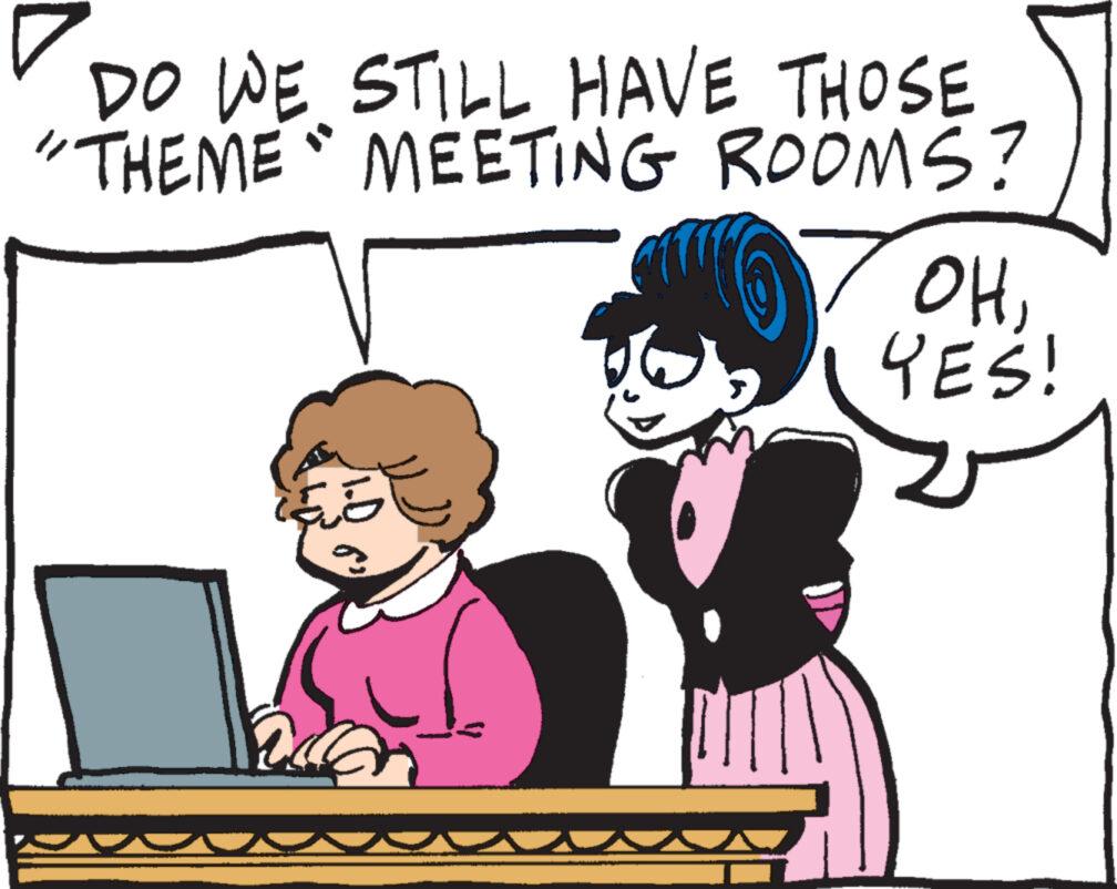Interaction OCR: DO WE STILL HAVE THOSE "THEME" MEETING ROOMS? ???YES! DO WE STILL HAVE THOSE " THEME " MEETING ROOMS ? ???YES !