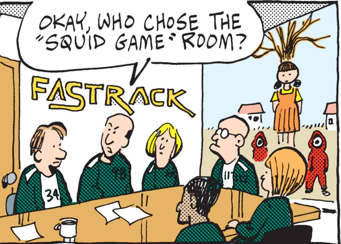 Font OCR: OKAYWHO CHOSE THE "SQUID GAME ROOM? FASTRACK 34 OKAYWHO CHOSE THE " SQUID GAME ROOM ? FASTRACK 34