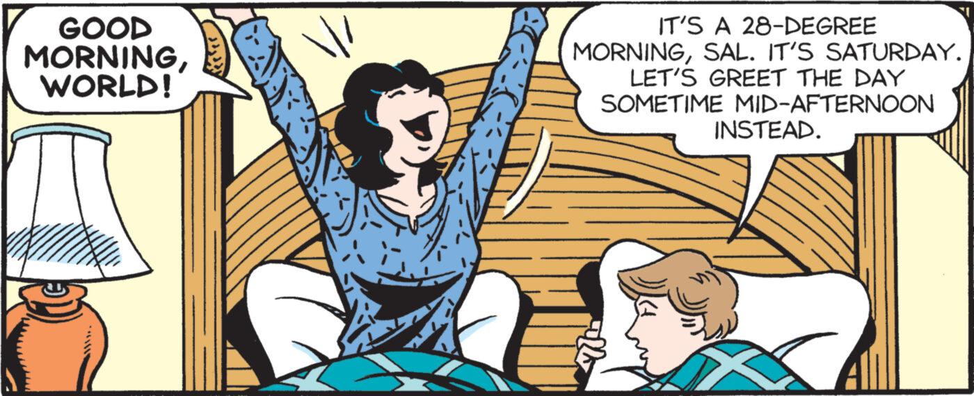 Thumb OCR: GOOD MORNINGWORLD! IT'S A 28-DEGREE MORNINGSAL. IT'S SATURDAY. LET'S GREET THE DAY SOMETIME MID-AFTERNOON INSTEAD. C GOOD MORNINGWORLD ! IT'S A 28 - DEGREE MORNINGSAL . IT'S SATURDAY . LET'S GREET THE DAY SOMETIME MID - AFTERNOON INSTEAD . C