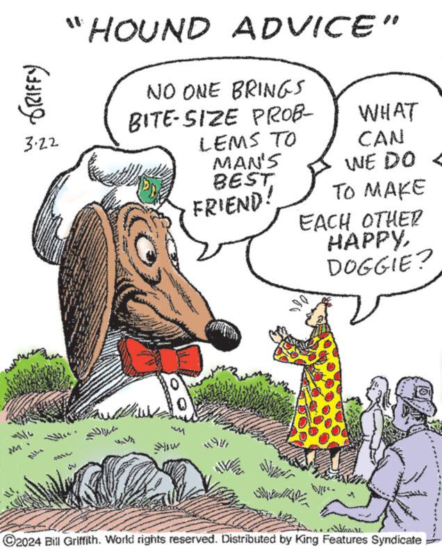 Handwriting OCR: NEX (633121) 3.22 "HOUND ADVICE" NO ONE BRINGS BITE-SIZE PROB LEMS TO MAN'S WHAT CAN WE DO ?? ???? Niw 111611 BEST FRIEND! TO MAKE EACH OTHER HAPPYDOGGIE? 2 ©2024 Bill Griffith. World rights reserved. Distributed by King Features Syndicate Nama NEX ( 633121 ) 3.22 " HOUND ADVICE " NO ONE BRINGS BITE - SIZE PROB LEMS TO MAN'S WHAT CAN WE DO ?? ???? Niw 111611 BEST FRIEND ! TO MAKE EACH OTHER HAPPYDOGGIE ? 2 © 2024 Bill Griffith . World rights reserved . Distributed by King Features Syndicate Nama