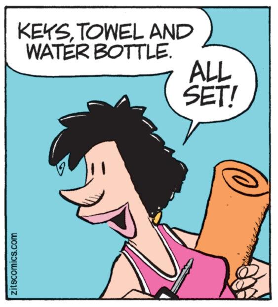 Art OCR: zitscomics.com KEYSTOWEL AND WATER BOTTLE. ALL SET! ? zitscomics.com KEYSTOWEL AND WATER BOTTLE . ALL SET ! ?