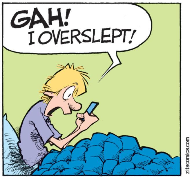 Drawing OCR: GAH! I OVERSLEPT! wwwww. wwwwwww zitscomics.com GAH ! I OVERSLEPT ! wwwww . wwwwwww zitscomics.com