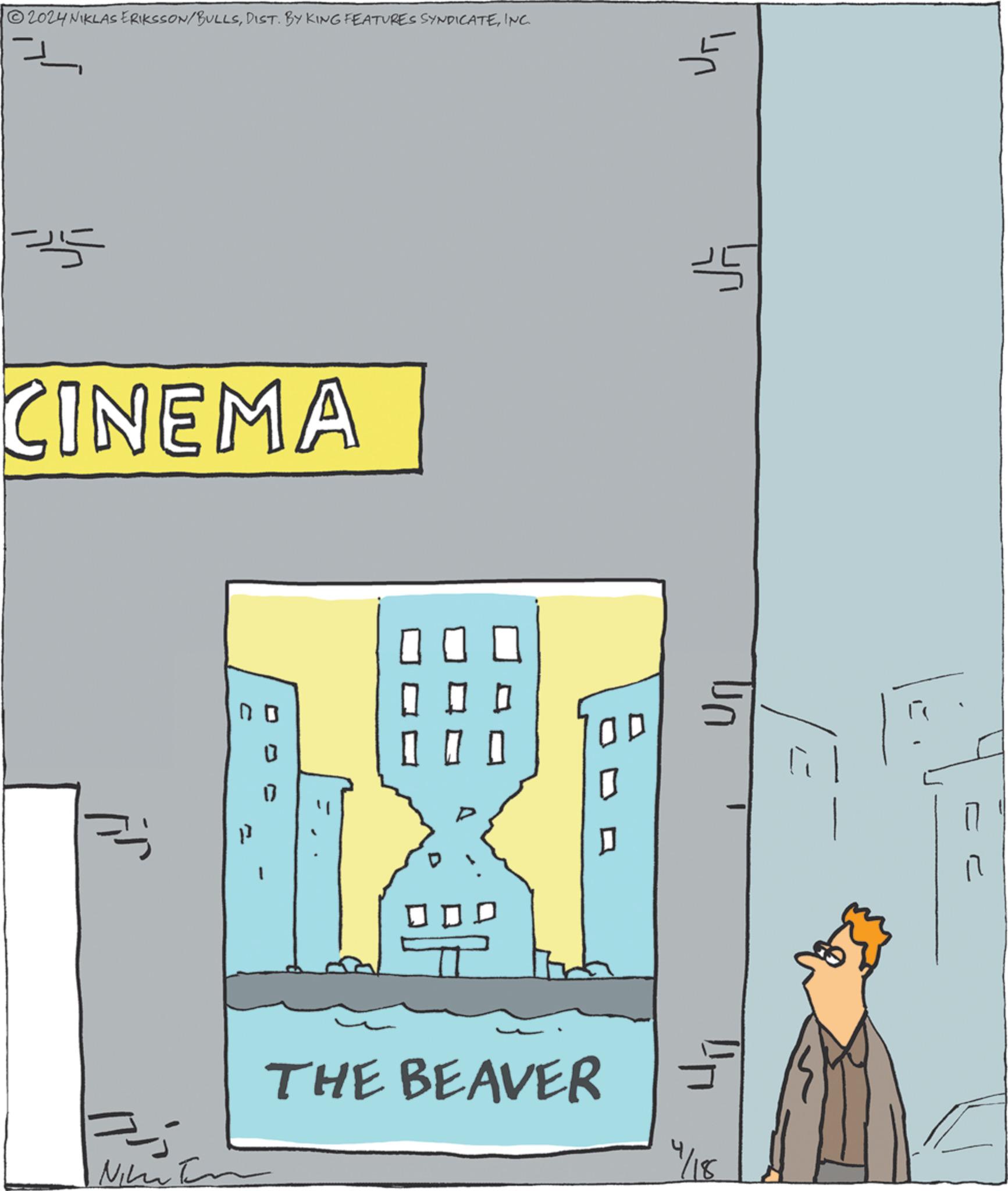 Diagram OCR: 02024 NIKLAS ERIKSSON/BULLSINC. == CINEMA N ? ? 0 OD 17 Tin THE BEAVER "418 02024 NIKLAS ERIKSSON / BULLSDIST . BY KING FEATURES SYNDICATEINC . == CINEMA N ? ? 0 OD 17 Tin THE BEAVER " 418