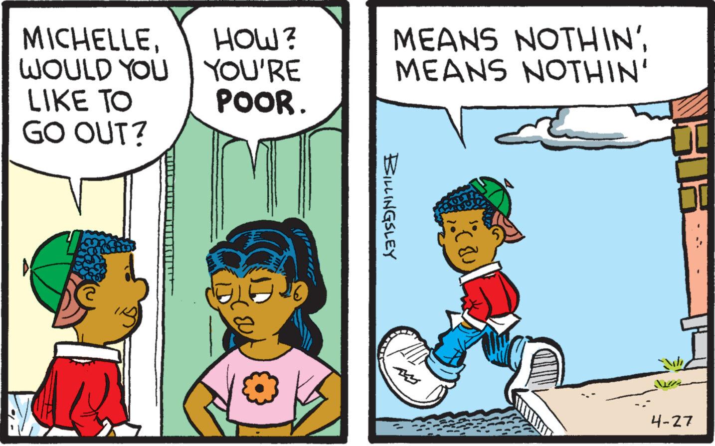 Happy OCR: MICHELLEHOW? WOULD YOU YOU'RE MEANS NOTHIN' MEANS NOTHIN' LIKE TO POOR. GO OUT? T BILLINGSLEY 4-27 MICHELLEHOW ? WOULD YOU YOU'RE MEANS NOTHIN ' MEANS NOTHIN ' LIKE TO POOR . GO OUT ? T BILLINGSLEY 4-27