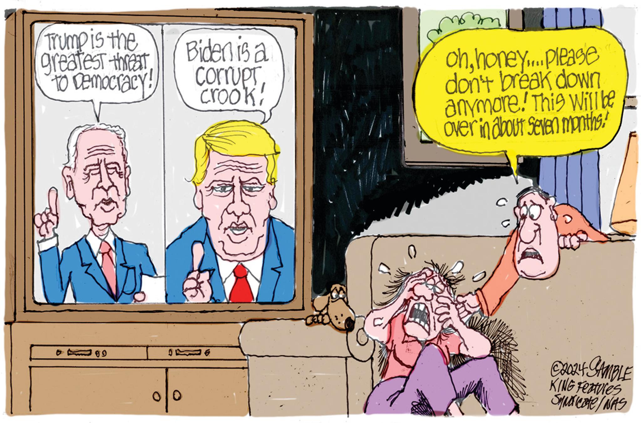 Parallel OCR: Trump is the greatest threat to Democracy! 09 Biden is a Corrupt crook! ohhoney.... please don't break down anymore! This Will be over in about Seven months! 00 ©2024 GAMBLE KING Features SyMaricate/NAS Trump is the greatest threat to Democracy ! 09 Biden is a Corrupt crook ! ohhoney .... please don't break down anymore ! This Will be over in about Seven months ! 00 © 2024 GAMBLE KING Features SyMaricate / NAS