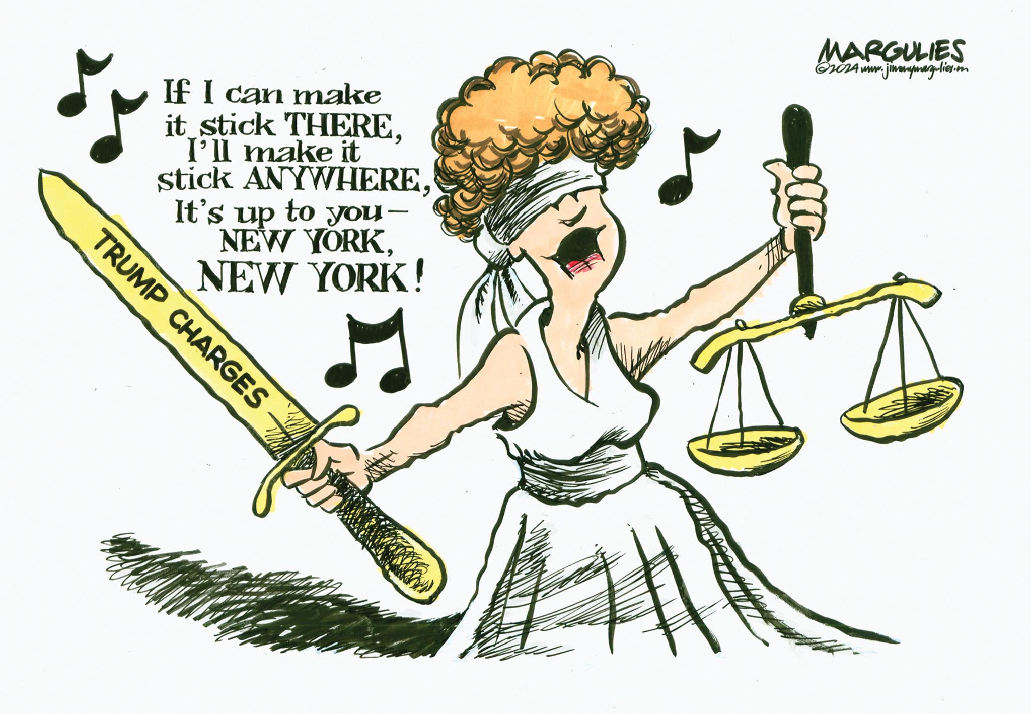 Clip art OCR: If I can make it stick THEREI'll make it stick ANYWHEREIt's up to you- NEW YORKNEW YORK! TRUMP CHARGES MARGULIES 2024 www.jimmymargulies.on If I can make it stick THEREI'll make it stick ANYWHEREIt's up to you- NEW YORKNEW YORK ! TRUMP CHARGES MARGULIES 2024 www.jimmymargulies.on