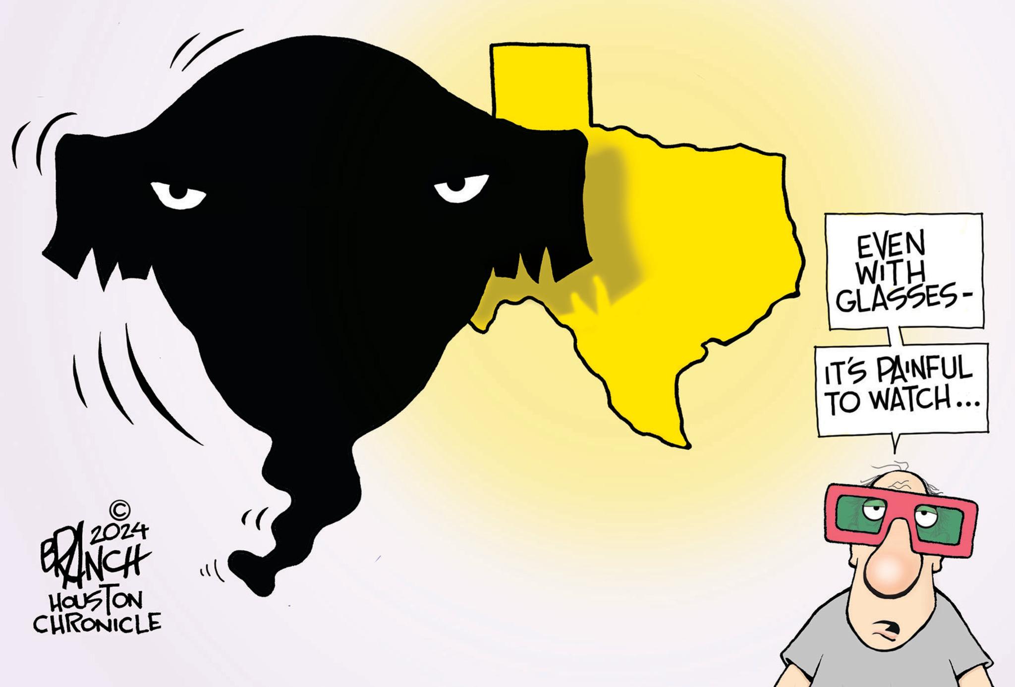 Graphic design OCR: © 2024 FRANCH HOUSTON CHRONICLE EVEN WITH GLASSES- IT'S PAINFUL TO WATCH... © 2024 FRANCH HOUSTON CHRONICLE EVEN WITH GLASSES- IT'S PAINFUL TO WATCH ...
