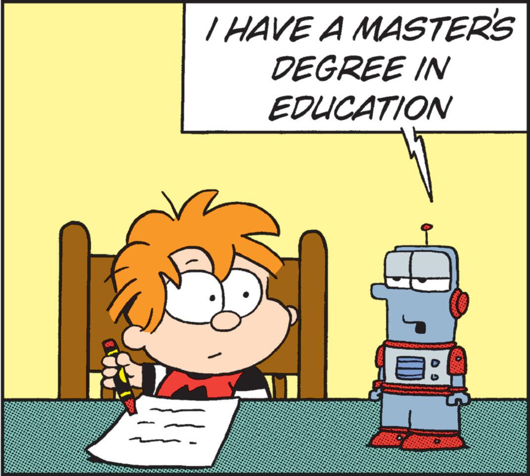 Fictional character OCR: I HAVE A MASTER'S DEGREE IN EDUCATION I HAVE A MASTER'S DEGREE IN EDUCATION