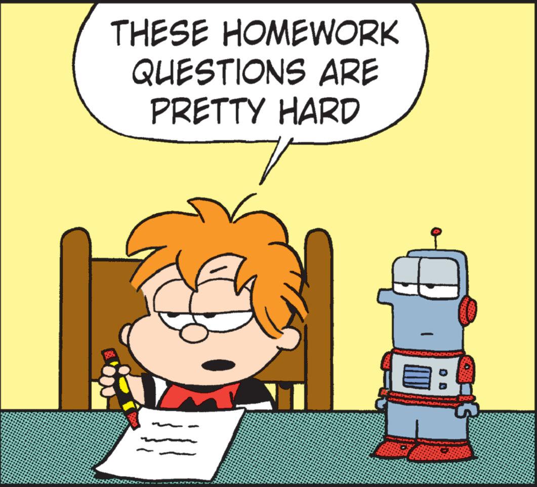 Illustration OCR: THESE HOMEWORK QUESTIONS ARE PRETTY HARD THESE HOMEWORK QUESTIONS ARE PRETTY HARD