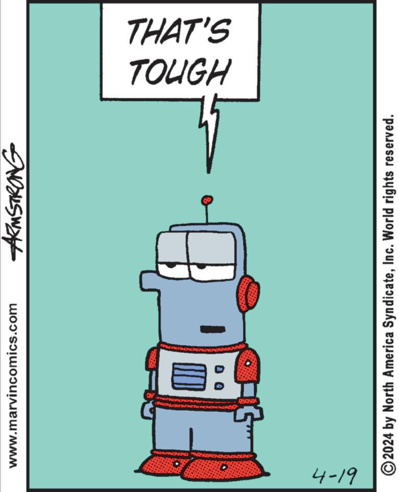 Machine OCR: www.marvincomics.com ARMSTRONG 4-19 ©2024 by North America SyndicateInc. World rights reserved. www.marvincomics.com ARMSTRONG 4-19 © 2024 by North America SyndicateInc. World rights reserved .
