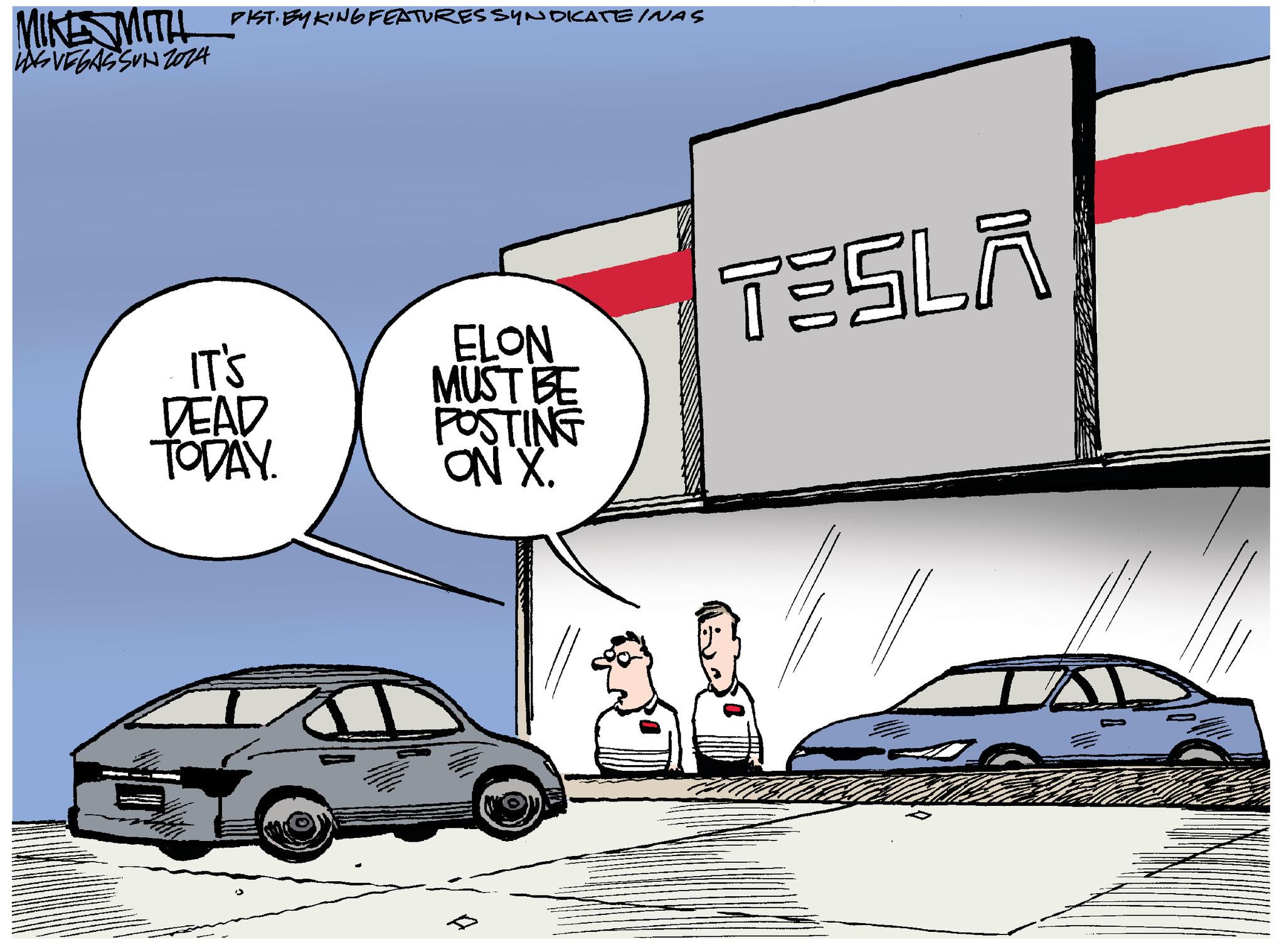 Mode of transport OCR: MIKE SMITH LAS VEGASSUN 2014 PIST. BY KINGFEATURES SYNDICATE INAS IT'S DEAD TODAY. ELON MUST BE POSTING ON X. SLA _ MIKE SMITH LAS VEGASSUN 2014 PIST . BY KINGFEATURES SYNDICATE INAS IT'S DEAD TODAY . ELON MUST BE POSTING ON X. SLA _