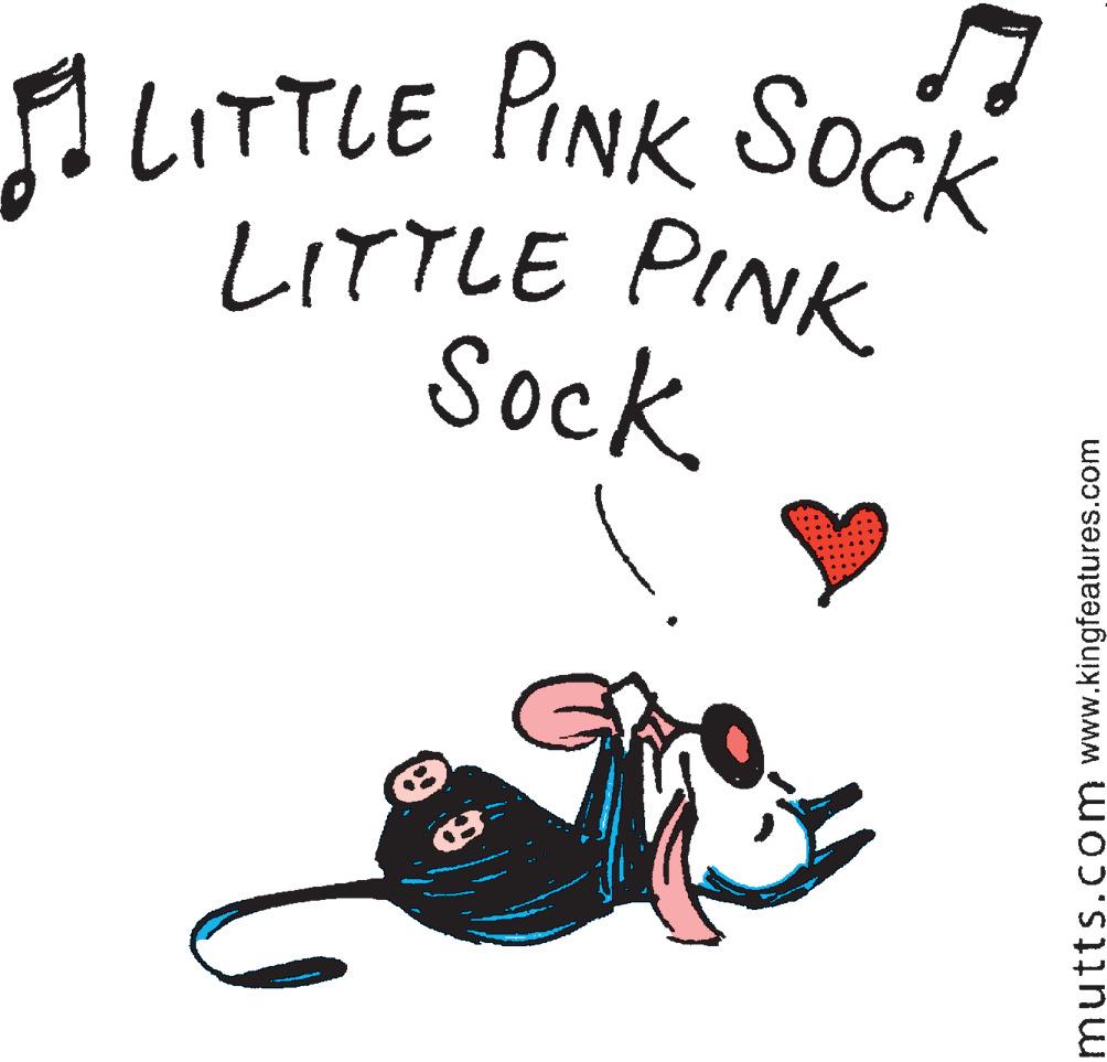 Pleased OCR: LITTLE PINK SOCK LITTLE PINK Sock mutts.com www.kingfeatures.com LITTLE PINK SOCK LITTLE PINK Sock mutts.com www.kingfeatures.com