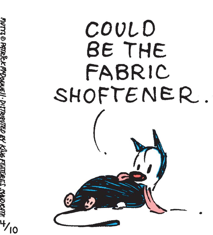 Fictional character OCR: COULD BE THE FABRIC SHOFTENER. MUTTS © PATRICK MYDONNIE!! · DISTRIBUTED BY KING FEATURES SYNDICATE ± 4/10 COULD BE THE FABRIC SHOFTENER . MUTTS © PATRICK MYDONNIE !! · DISTRIBUTED BY KING FEATURES SYNDICATE ± 4/10