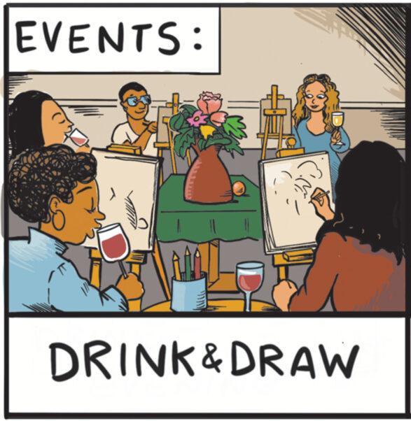 Adaptation OCR: EVENTS: D DRINK&DRAW EVENTS : D DRINK & DRAW