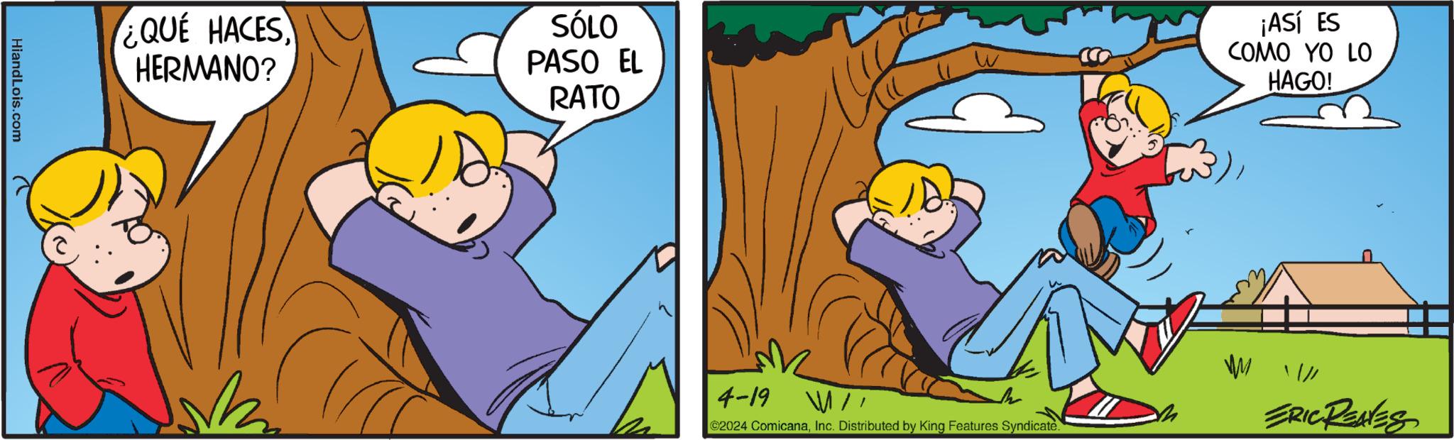 Gesture OCR: HiandLois.com ¿QUÉ HACES HERMANO? SÓLO PASO EL RATO W 4-19 WIT ? ©2024 ComicanaInc. Distributed by King Features Syndicate. ¡ASÍ ES COMO YO LO HAGO! ERIC REATES HiandLois.com ¿ QUÉ HACES HERMANO ? SÓLO PASO EL RATO W 4-19 WIT ? © 2024 ComicanaInc. Distributed by King Features Syndicate . ¡ ASÍ ES COMO YO LO HAGO ! ERIC REATES