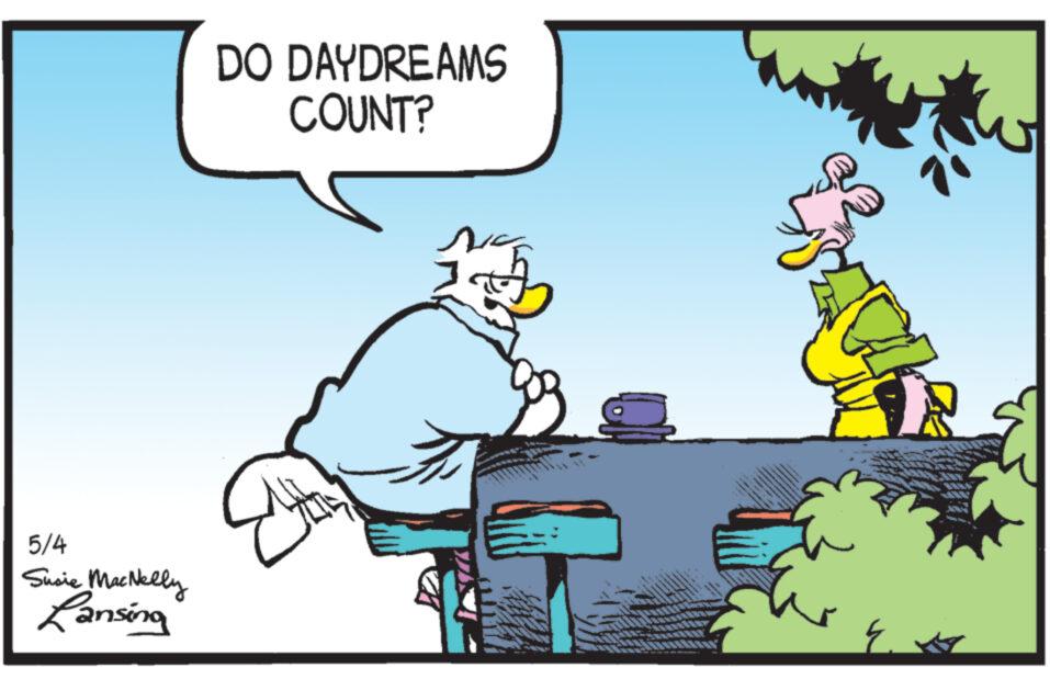 Parallel OCR: 5/4 Susie MacNelly Lansing DO DAYDREAMS COUNT? ? 5/4 Susie MacNelly Lansing DO DAYDREAMS COUNT ? ?