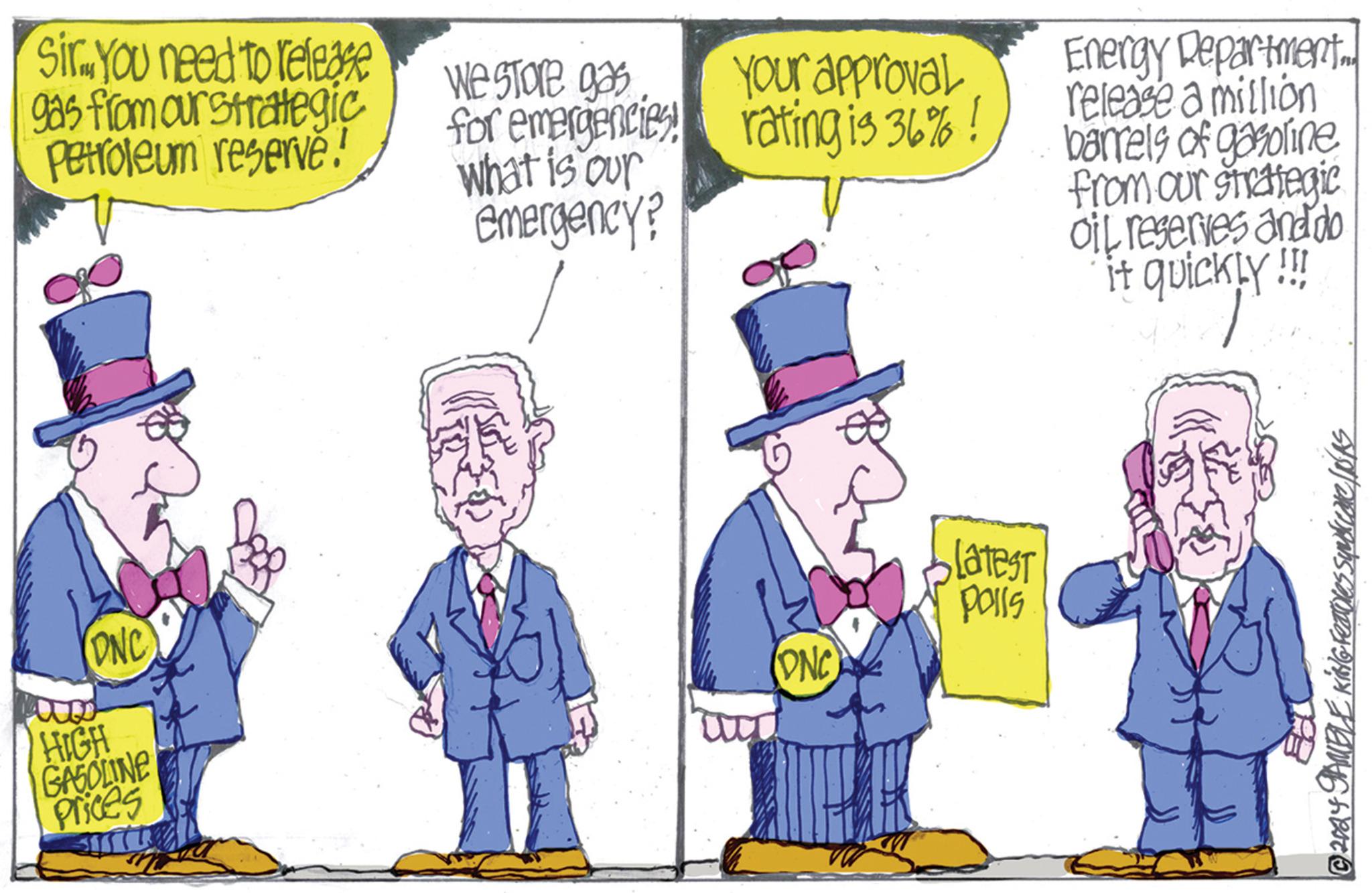 People OCR: Sir. You need to release gas from our strategic Petroleum reserve! DNC HIGH GASOLINE Prices We store gas for emergencies What is our emergency? Your approval Energy Department rating is 36% ! release a million barrels of gasoline from our strategic oil reserves and ob ONC Latest Polls it quickly!!! ? © 2024 JAMBLE KING Features Square NAS Sir . You need to release gas from our strategic Petroleum reserve ! DNC HIGH GASOLINE Prices We store gas for emergencies What is our emergency ? Your approval Energy Department rating is 36 % ! release a million barrels of gasoline from our strategic oil reserves and ob ONC Latest Polls it quickly !!! ? © 2024 JAMBLE KING Features Square NAS
