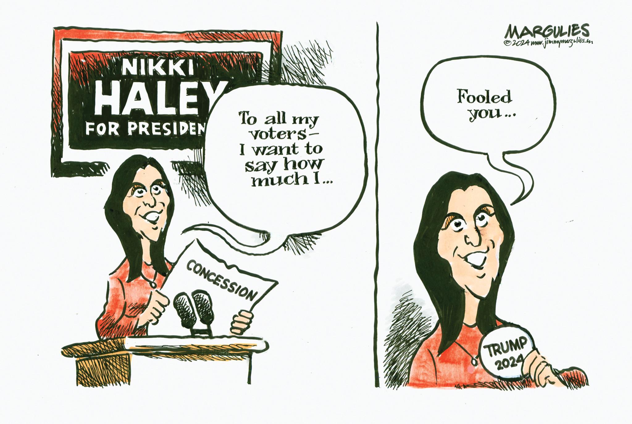 Line OCR: NIKKI HALEY FOR PRESIDEN To all my voters- I want to say how much I... 39° CONCESSION MARGULIES ©2024 www.jimmymargulies.m Fooled you... TRUMP 2024 NIKKI HALEY FOR PRESIDEN To all my voters- I want to say how much I ... 39 ° CONCESSION MARGULIES © 2024 www.jimmymargulies.m Fooled you ... TRUMP 2024