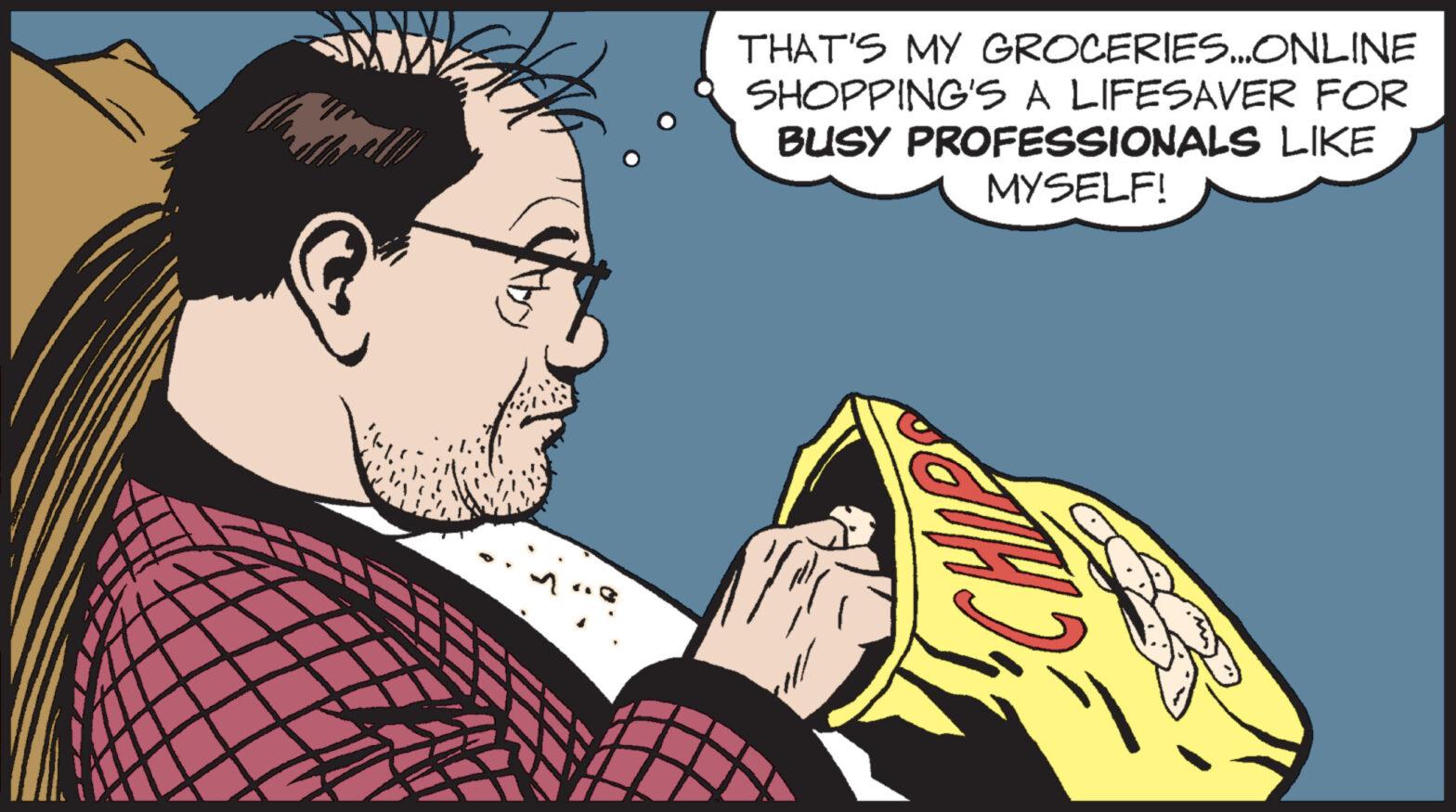 Beard OCR: CH THAT'S MY GROCERIES...ONLINE SHOPPING'S A LIFESAVER FOR BUSY PROFESSIONALS LIKE MYSELF! CH THAT'S MY GROCERIES ... ONLINE SHOPPING'S A LIFESAVER FOR BUSY PROFESSIONALS LIKE MYSELF !