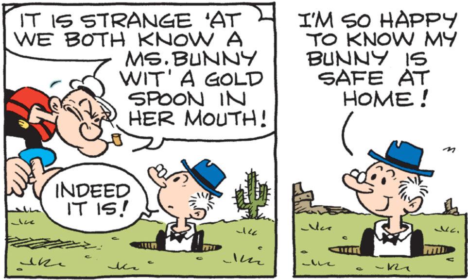 Happy OCR: IT IS STRANGE 'AT WE BOTH KNOW A MS. BUNNY WIT' A GOLD SPOON IN HER MOUTH! I'M SO HAPPY TO KNOW MY BUNNY IS SAFE AT HOME! ????? _Ice INDEED IT IS! At ? in ?? ?? Q -?? M JG. IT IS STRANGE ' AT WE BOTH KNOW A MS . BUNNY WIT ' A GOLD SPOON IN HER MOUTH ! I'M SO HAPPY TO KNOW MY BUNNY IS SAFE AT HOME ! ????? _Ice INDEED IT IS ! At ? in ?? ?? Q -?? M JG .