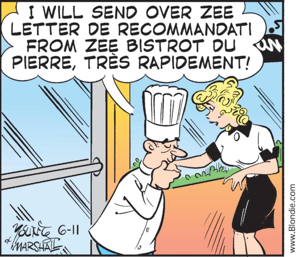 Line OCR: YOUNG 6-11 MARSHAL I WILL SEND OVER ZEE LETTER DE RECOMMANDATI .5 FROM ZEE BISTROT DU IN PIERRETRÈS RAPIDEMENT! 0 www.Blondie.com YOUNG 6-11 MARSHAL I WILL SEND OVER ZEE LETTER DE RECOMMANDATI .5 FROM ZEE BISTROT DU IN PIERRETRÈS RAPIDEMENT ! 0 www.Blondie.com