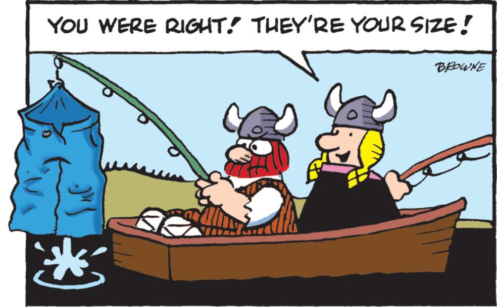 Illustration OCR: YOU WERE RIGHT! THEY'RE YOUR SIZE! BROWNE YOU WERE RIGHT ! THEY'RE YOUR SIZE ! BROWNE