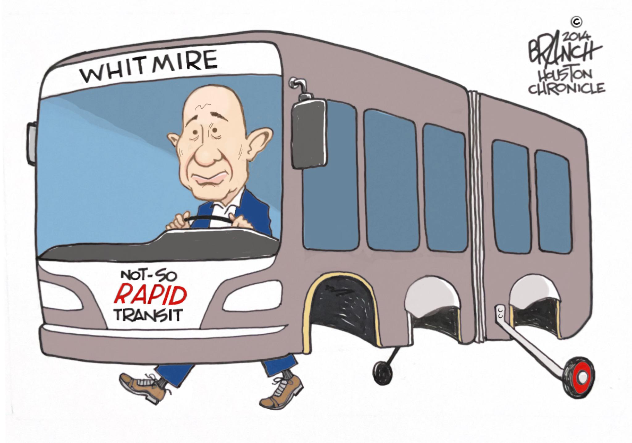 Art OCR: WHITMIRE BRANCH HOUSTON CHRONICLE NOT-SO RAPID TRANSIT ?? WHITMIRE BRANCH HOUSTON CHRONICLE NOT - SO RAPID TRANSIT ??