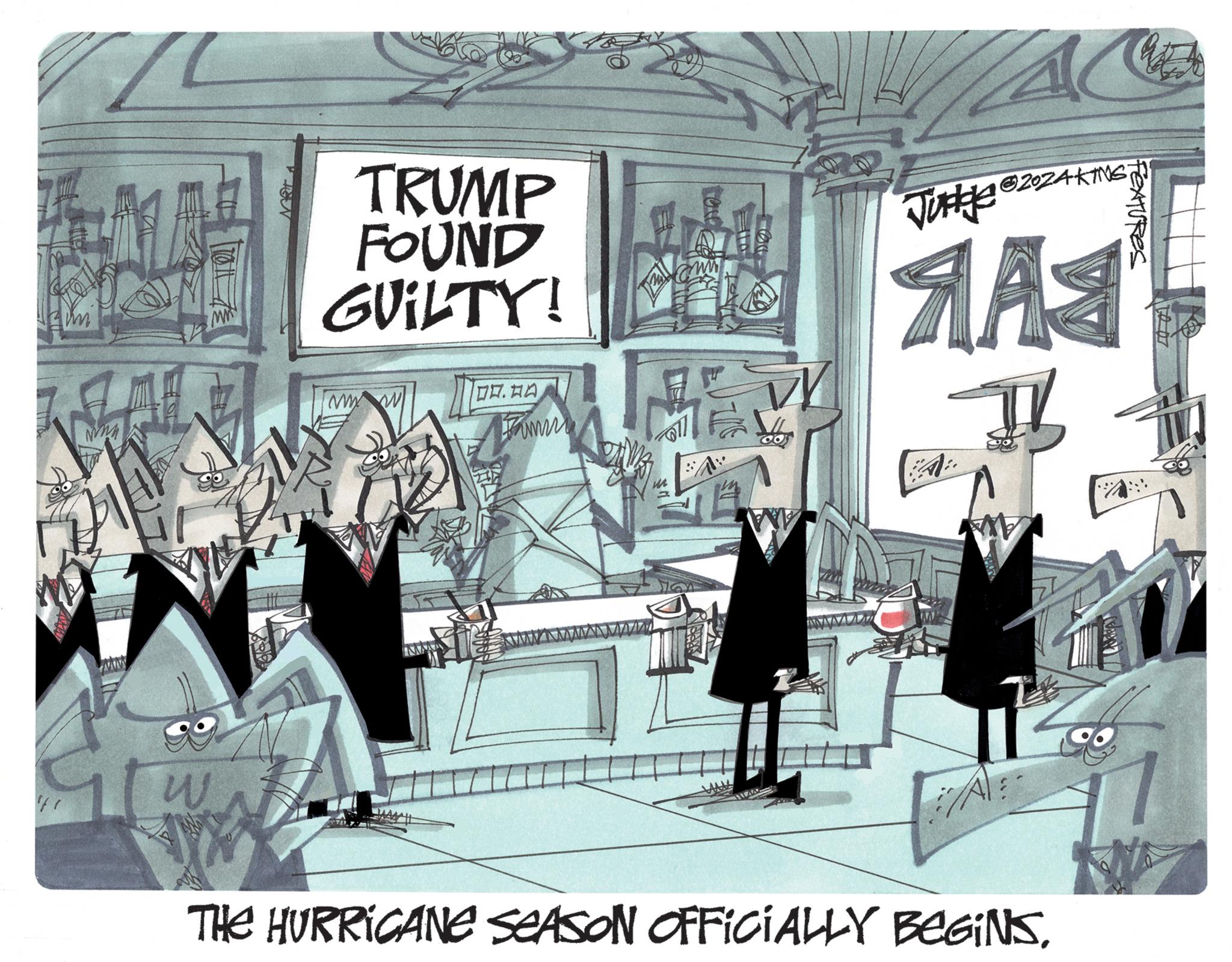 Event OCR: M M W TRUMP FOUND GUILTY! ww 07.A L Judge 2024KING MA ExTURES THE HURRICANE SEASON OFFICIALLY BEGINS. M M W TRUMP FOUND GUILTY ! ww 07.A L Judge 2024KING MA ExTURES THE HURRICANE SEASON OFFICIALLY BEGINS .