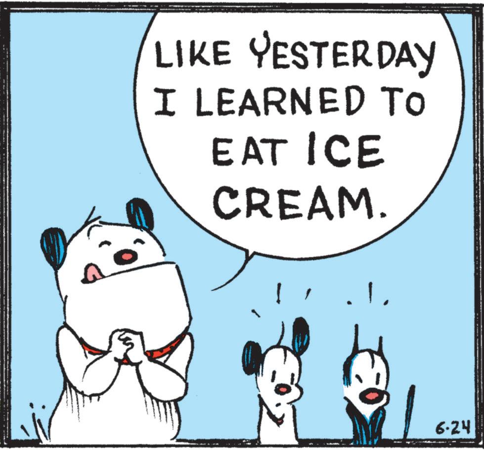 Pleased OCR: LIKE YESTERDAY I LEARNED TO EAT ICE CREAM. 1. 6.24 LIKE YESTERDAY I LEARNED TO EAT ICE CREAM . 1 . 6.24