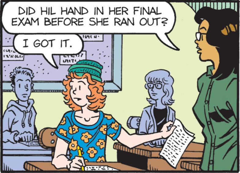 Happy OCR: DID HIL HAND IN HER FINAL EXAM BEFORE SHE RAN OUT? I GOT IT. *2417 DID HIL HAND IN HER FINAL EXAM BEFORE SHE RAN OUT ? I GOT IT . * 2417