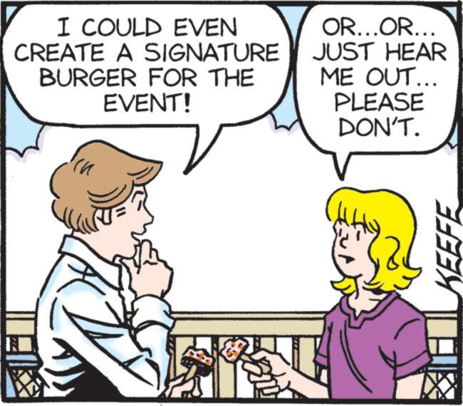 Gesture OCR: I COULD EVEN CREATE A SIGNATURE BURGER FOR THE 'In EVENT! OR...OR... JUST HEAR ME OUT... PLEASE DON'T. KEEFE I COULD EVEN CREATE A SIGNATURE BURGER FOR THE ' In EVENT ! OR ... OR ... JUST HEAR ME OUT ... PLEASE DON'T . KEEFE