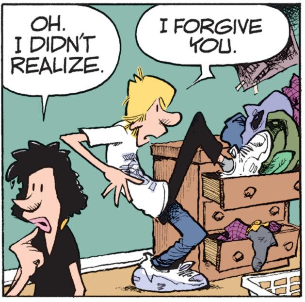 Rectangle OCR: OH. I DIDN'T REALIZE. I FORGIVE YOU. OH . I DIDN'T REALIZE . I FORGIVE YOU .