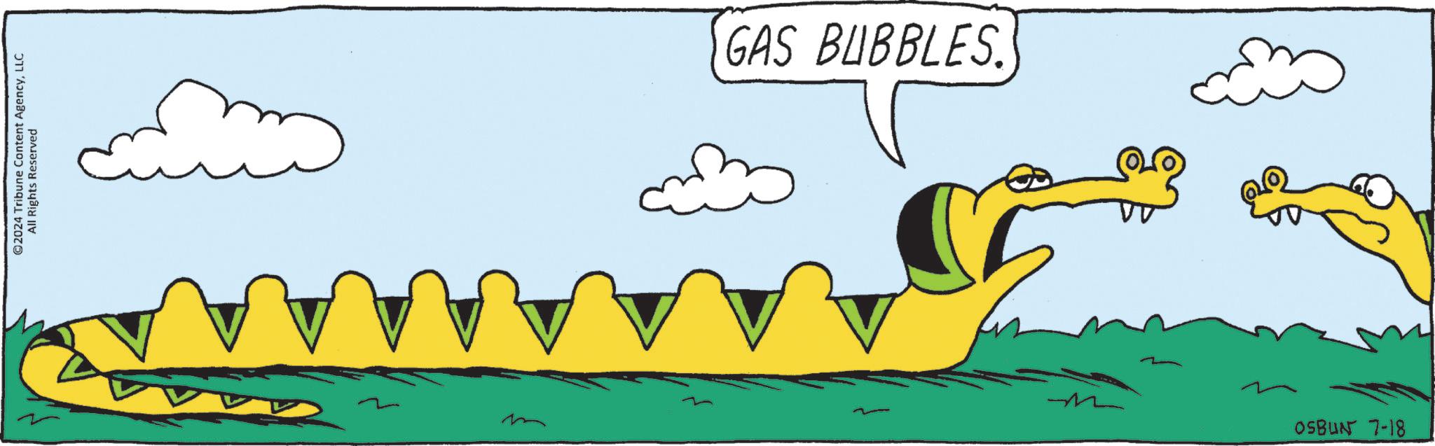 Illustration OCR: ©2024 Tribune Content AgencyLLC All Rights Reserved M GAS BUBBLES. OSBUN 7-18 © 2024 Tribune Content AgencyLLC All Rights Reserved M GAS BUBBLES . OSBUN 7-18