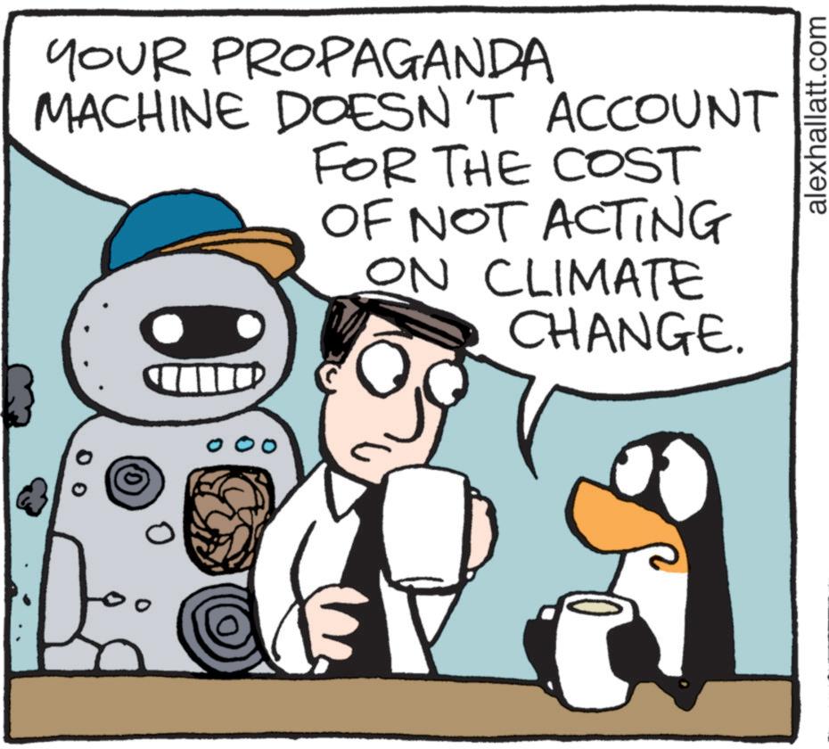 Gesture OCR: YOUR PROPAGANDA MACHINE DOESN'T ACCOUNT FOR THE COST OF NOT ACTING ON CLIMATE CHANGE. alexhallatt.com YOUR PROPAGANDA MACHINE DOESN'T ACCOUNT FOR THE COST OF NOT ACTING ON CLIMATE CHANGE . alexhallatt.com