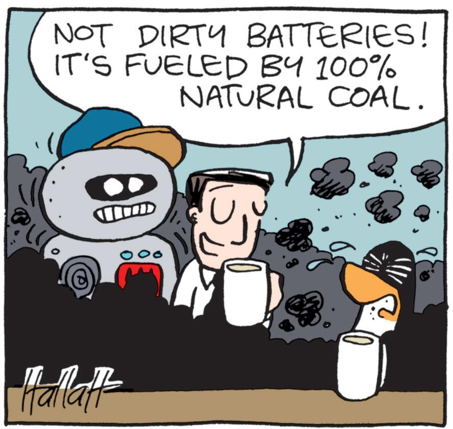 Happy OCR: & NOT DIRTY BATTERIES! IT'S FUELED BY 100% NATURAL COAL. Hallafl 00 & NOT DIRTY BATTERIES ! IT'S FUELED BY 100 % NATURAL COAL . Hallafl 00