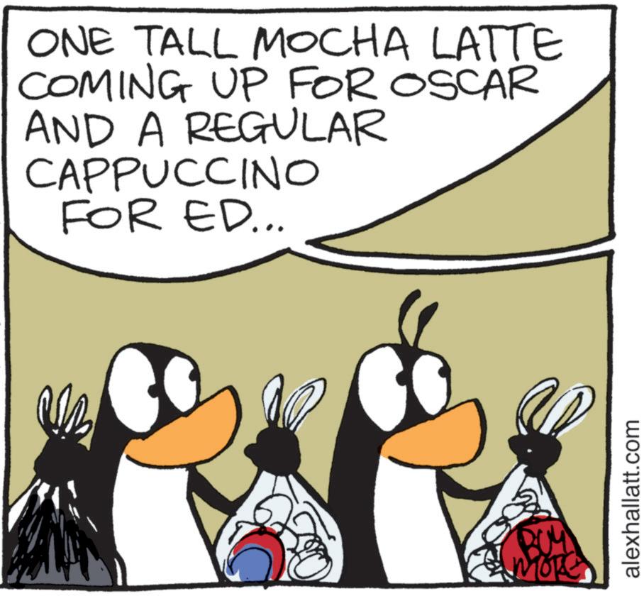 Sharing OCR: ONE TALL MOCHA LATTE COMING UP FOR OSCAR AND A REGULAR CAPPUCCINO FOR ED... BUY MORE alexhallatt.com ONE TALL MOCHA LATTE COMING UP FOR OSCAR AND A REGULAR CAPPUCCINO FOR ED ... BUY MORE alexhallatt.com
