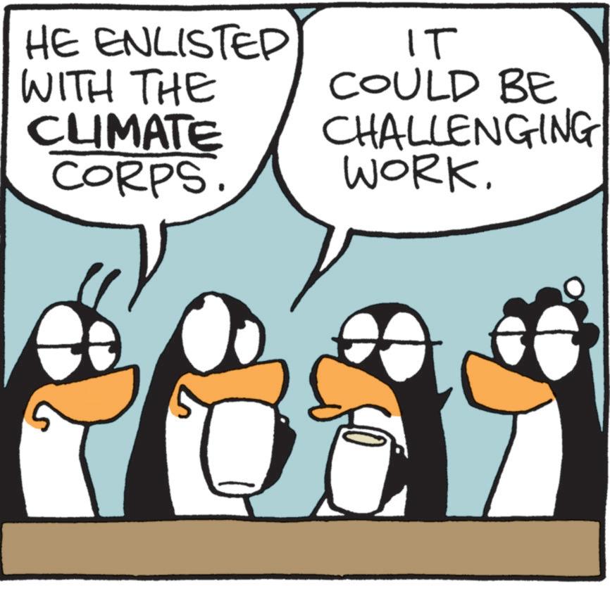 Bird OCR: HE ENLISTED WITH THE CLIMATE CORPS. IT COULD BE CHALLENGING WORK. HE ENLISTED WITH THE CLIMATE CORPS . IT COULD BE CHALLENGING WORK .