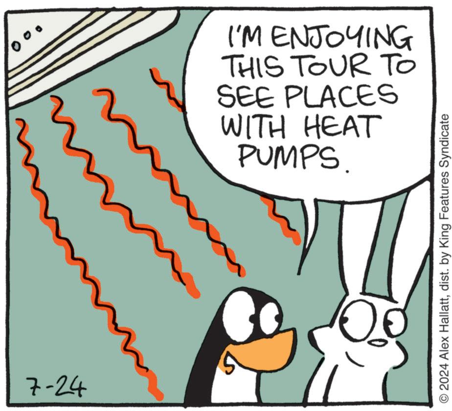Line OCR: 7-24 000 I'M ENJOYING THIS TOUR TO SEE PLACES WITH HEAT PUMPS. 0 O2024 Alex Hallattdist. by King Features Syndicate 7-24 000 I'M ENJOYING THIS TOUR TO SEE PLACES WITH HEAT PUMPS . 0 O2024 Alex Hallattdist . by King Features Syndicate