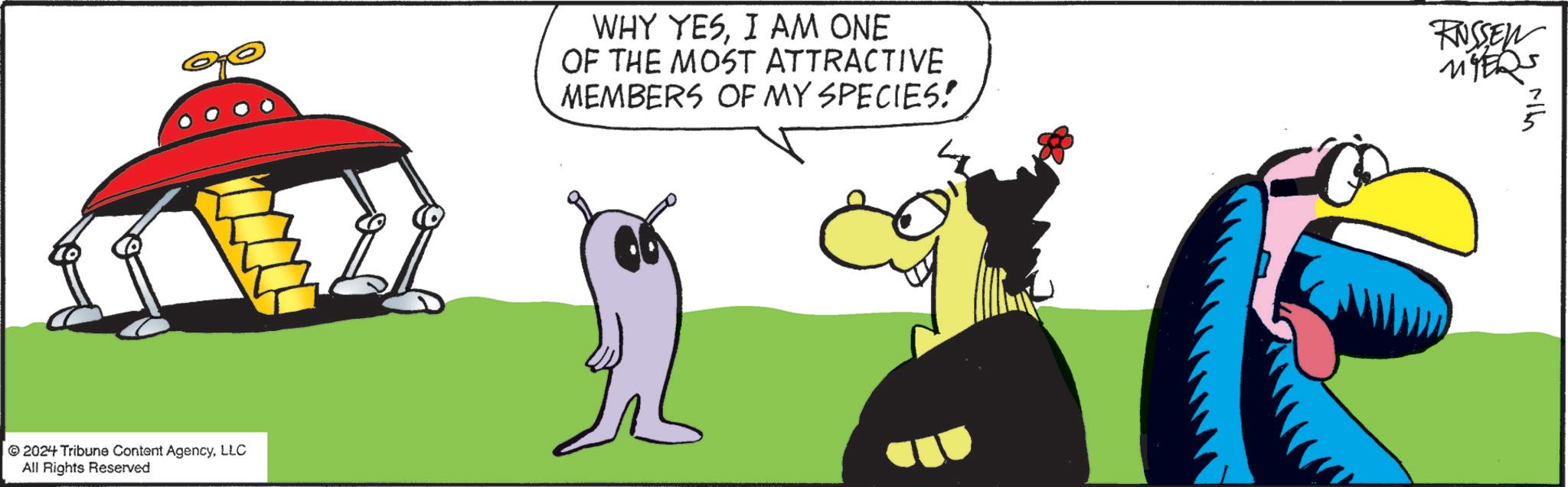 Sharing OCR: © 2024 Tribune Content AgencyLLC All Rights Reserved WHY YESI AM ONE OF THE MOST ATTRACTIVE MEMBERS OF MY SPECIES! ROSSEN MYERS ~h © 2024 Tribune Content AgencyLLC All Rights Reserved WHY YESI AM ONE OF THE MOST ATTRACTIVE MEMBERS OF MY SPECIES ! ROSSEN MYERS ~ h