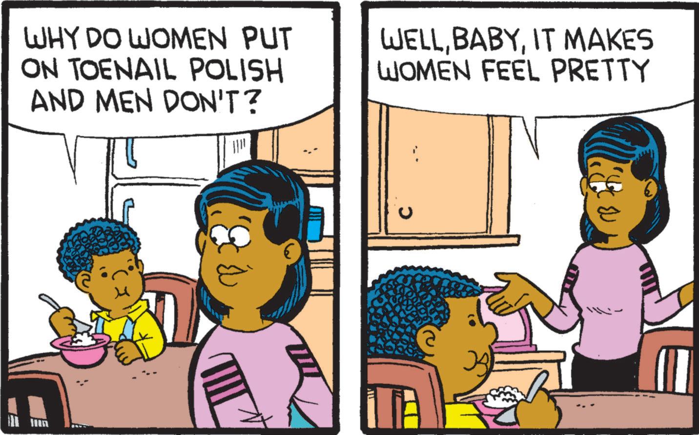 Line OCR: WHY DO WOMEN PUT ON TOENAIL POLISH AND MEN DON'T? WELLIT MAKES WOMEN FEEL PRETTY ull ? K WHY DO WOMEN PUT ON TOENAIL POLISH AND MEN DON'T ? WELLIT MAKES WOMEN FEEL PRETTY ull ? K