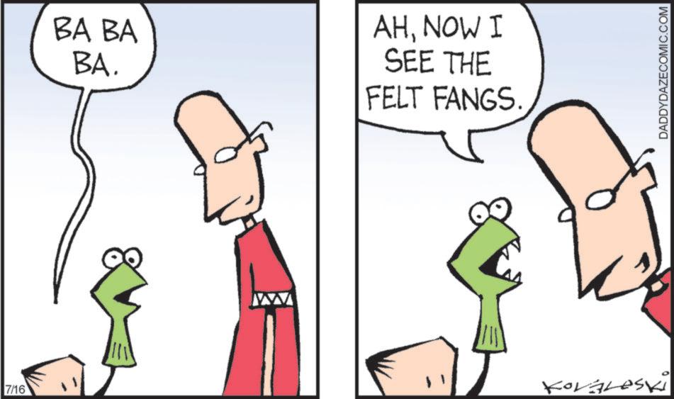 Gesture OCR: BA BA BA. AHNOW I SEE THE FELT FANGS. 7/16 Kovaleski DADDYDAZECOMIC.COM BA BA BA . AHNOW I SEE THE FELT FANGS . 7/16 Kovaleski DADDYDAZECOMIC.COM