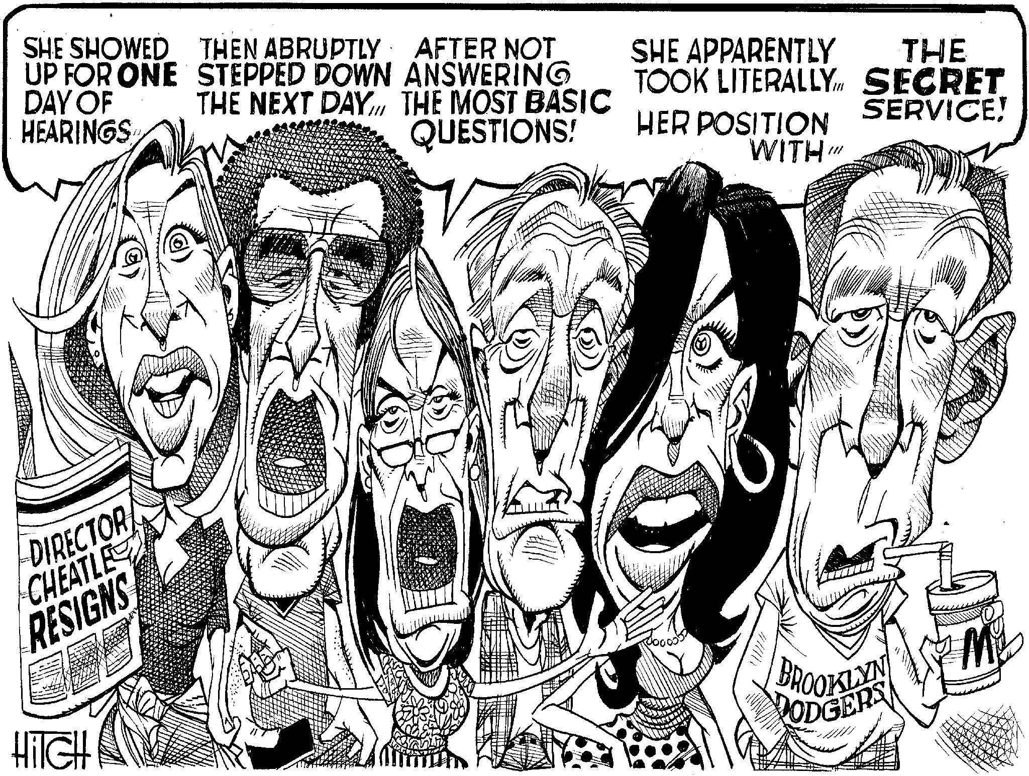 Sharing OCR: SHE SHOWED UP FOR ONE DAY OF HEARINGS THEN ABRUPTLY AFTER NOT STEPPED DOWN ANSWERING THE NEXT DAY. THE MOST BASIC QUESTIONS! THE SHE APPARENTLY TOOK LITERALLY SECRET SERVICE! HER POSITION WITH" DIRECTOR CHEATLE RESIGNS HiTCH BROOKLYN ODGERS M SHE SHOWED UP FOR ONE DAY OF HEARINGS THEN ABRUPTLY AFTER NOT STEPPED DOWN ANSWERING THE NEXT DAY . THE MOST BASIC QUESTIONS ! THE SHE APPARENTLY TOOK LITERALLY SECRET SERVICE ! HER POSITION WITH " DIRECTOR CHEATLE RESIGNS HiTCH BROOKLYN ODGERS M