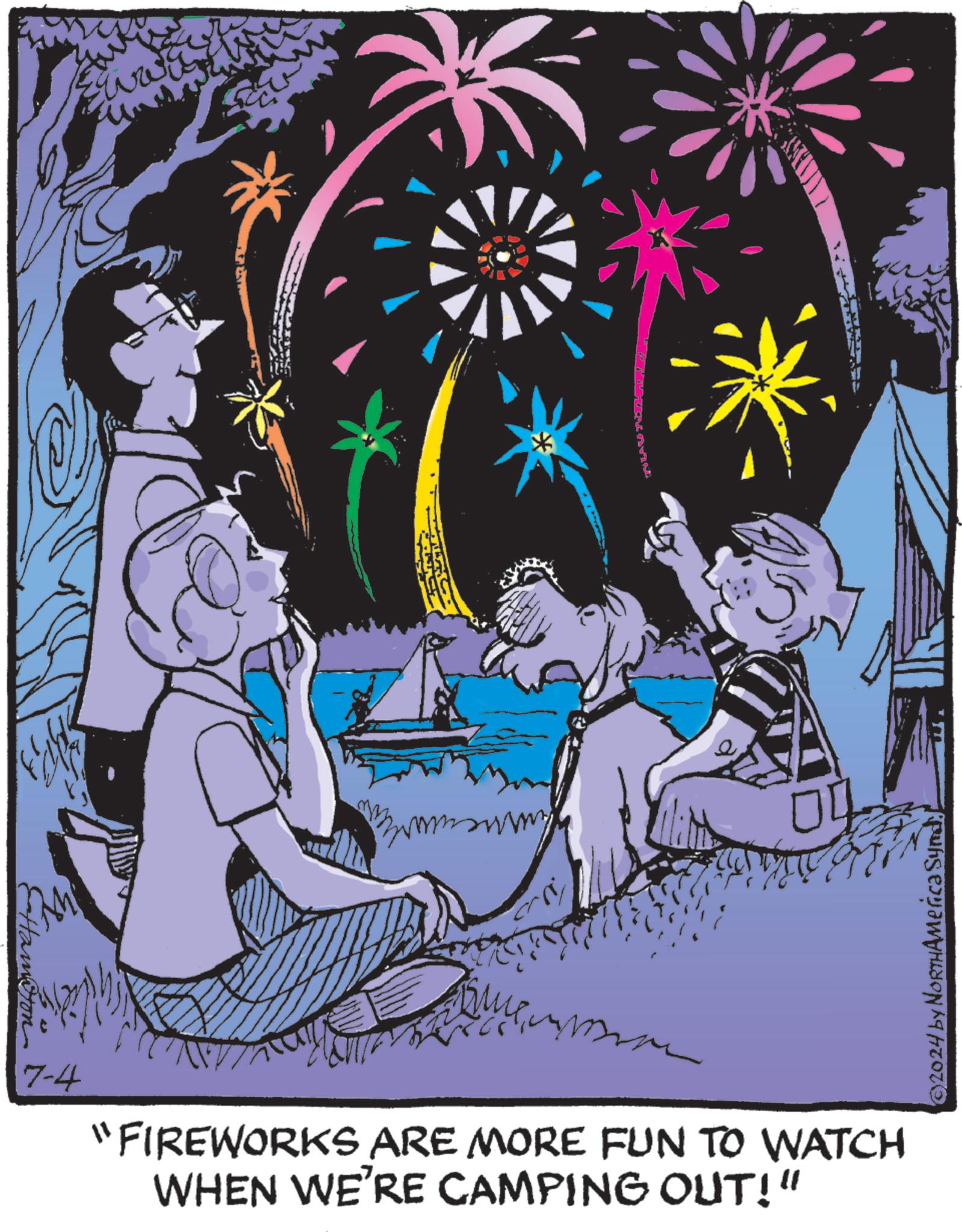 Window OCR: water 7-4 "FIREWORKS ARE MORE FUN TO WATCH WHEN WE'RE CAMPING OUT!" 04 ©2024 by NORTHAMerica Synd. water 7-4 " FIREWORKS ARE MORE FUN TO WATCH WHEN WE'RE CAMPING OUT ! " 04 © 2024 by NORTHAMerica Synd .